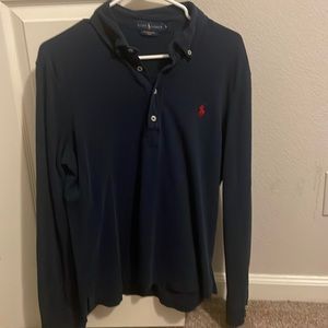 Blue polo by Ralph Lauren casual dress shirt